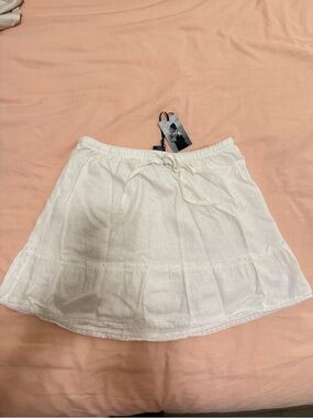 NWT Sincerely Jules White Tiered Linen Skirt Size S
